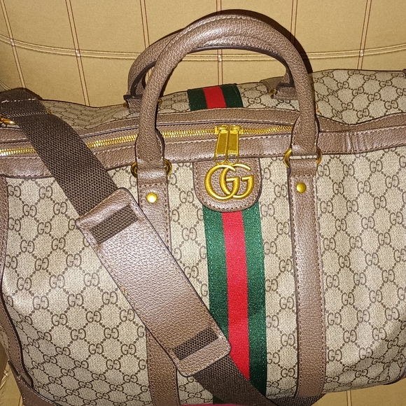 GG Monogram Designer Duffel Luggage Travel Bag 🧳 - Picture 3 of 5